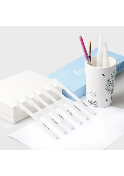 Giongione 1 Adet Tarzı Gelly Roll Klasik Sanat Marker Kalem Jel Mürekkep Kalemler Parlak Beyaz Kalem Vurgu Işaretleyiciler Renk Vurgulama (Yurt Dışından) modelleri