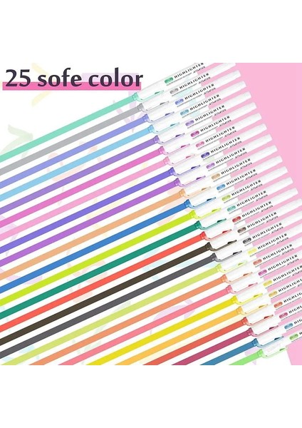 15 Renk-Set F Stili Renkler Sevimli Çift Kafa Hafif Fosforlu Kalem Sanat Marker Japon Sofe Renk Floresan Kalem Okul Ofis Kırtasiye (Yurt Dışından)
