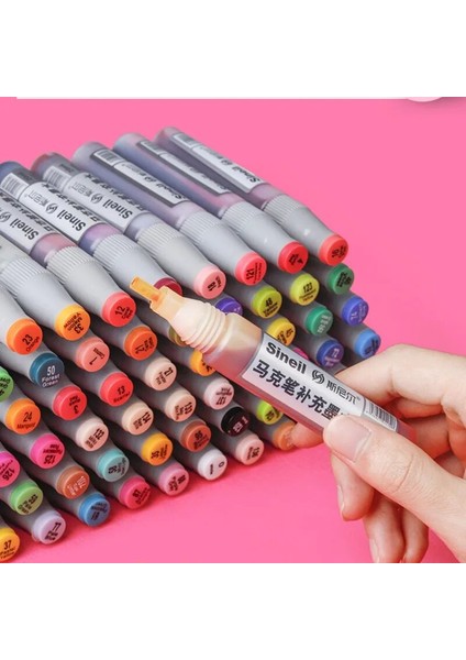 No.26 Tarzı Marker Repleg Liquid Universal Touch Marker Su Doldurma Sıvı Alkol Yağlı 24 Col Col Col Col Renkli Mürekkep (Yurt Dışından)