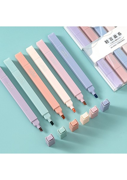 Tuz Seti A Stili Te Çift Uçlu Fosforlu Kalemler Kawaii Şeker Renk Manga Işaretleyiciler Midliner Pastel Jel Seti Kırtasiye Günlüğü Malzemeleri (Yurt Dışından) fırsatları