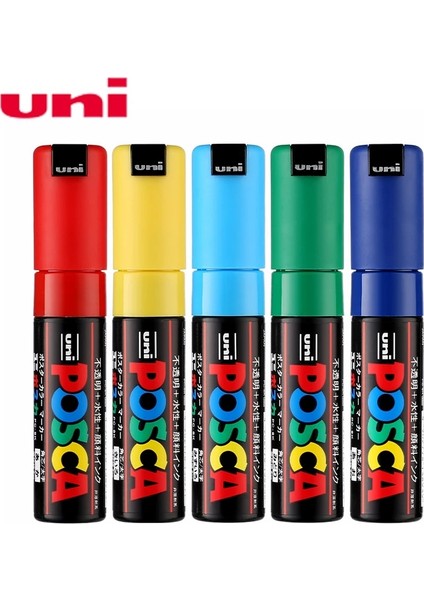 Kahverengi Tarzı Uni Posca Boya Marker Marker Kalem-Kalın Uç-8mm Pc-8k 15 Renk, Çizim, Boyama ve Grafiti Için Uygun (Yurt Dışından)