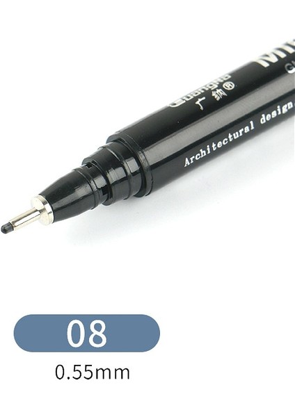 No.8 Stili 1 Adet Pigment Liner Pigma Mikron Mürekkep Marker Kalem Farklı Ucu Siyah Fineliner Eskiz Kalemleri (Yurt Dışından)