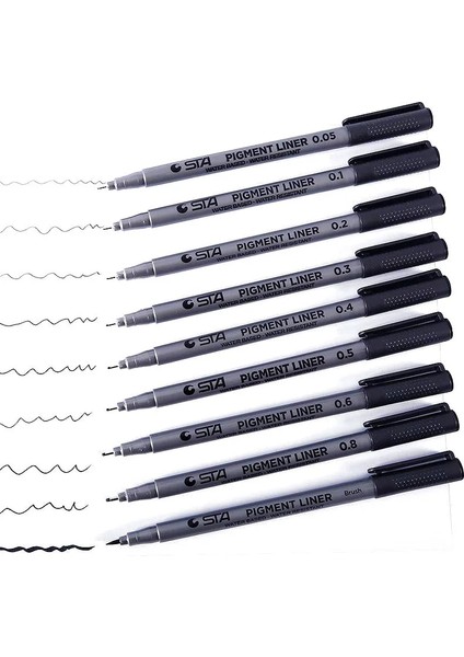 0,2 mm Stili 1 Adet Cetvel Kalemi Fineliner Ultra Fine Line Art Marker Siyah Mürekkep Icron Cetvel Kalemi Ofis Okul (Yurt Dışından) indirimleri