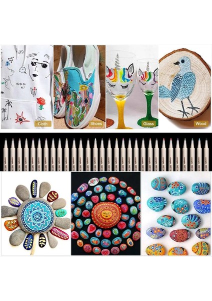 30 Renk Geniş Stil 30 Renk Metalik Marker Kalemler Suya Dayanıklı Hızlı Kurutma Kart Yapımı, Scrapbooking El Sanatları, Art Rock Boyama Cam Met Için Kullanma (Yurt Dışından) modelleri