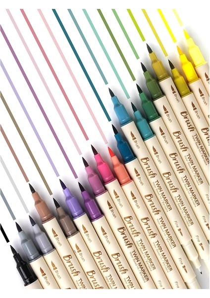 Bahar Tarzı 3 Adet Retro Renkli Kaligrafi Fırçası Kalem Seti Dıy Scrapbooking El Sanatları Yumuşak Ucu Çift Taraflı Ince Liner Sanat Yazı Çizim Işaretleyiciler (Yurt Dışından) indirimleri