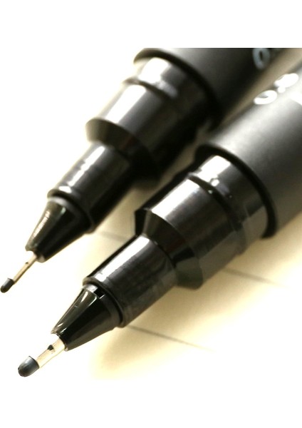 Farklı Nokta Stili 6pcslot Pin Cetvel Kalemi Fineliner Ultra Fine Line Art Marker Siyah Mürekkep Icron Cetvel Kalemi Ofis Okul Seti (Yurt Dışından)