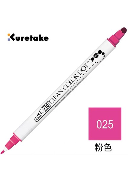No.25 Tarzı 1 Adet Japonya Kuretake Zig Tc Çift Kafa Yuvarlak Nokta Suluboya Kalem Günlük Kalem Kawaii Işaretleyici Kalem Sanat Malzemeleri (Yurt Dışından)