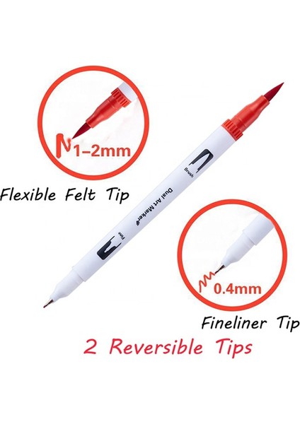 12 Adet Stil Suluboya Renkli Kalemler Ince Fırça Ucu Boyama Işaretleyiciler Yazı Için Fineliner Kalem Keçe Sanat Malzemeleri Çizim Yazma Manga (Yurt Dışından) modelleri