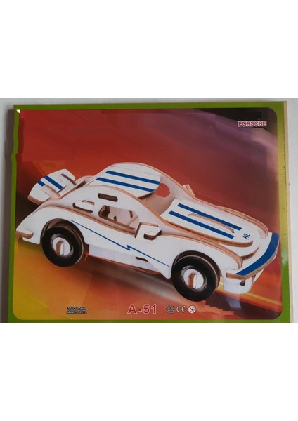 Hayal Sepeti Porshe Ahşap Maket Büyük Boy Boyanabilir Maket