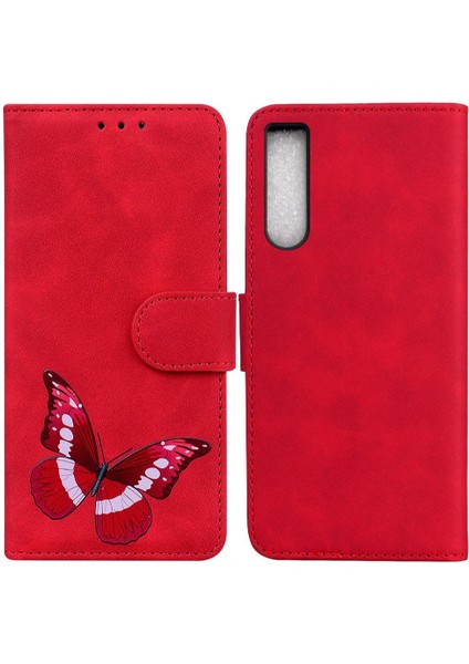 Sony Xperia 10 V Kelebek Kart Yuvaları Için Kılıf Flip Folio Kapak Cüzdan (Yurt Dışından)