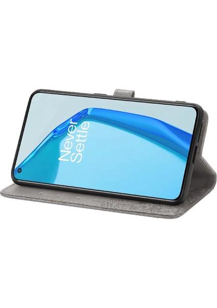 Oneplus 9r Darbeye Kapak Kapak Zarif Desen Deri Kılıf (Yurt Dışından)