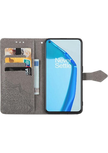 Oneplus 9r Darbeye Kapak Kapak Zarif Desen Deri Kılıf (Yurt Dışından)