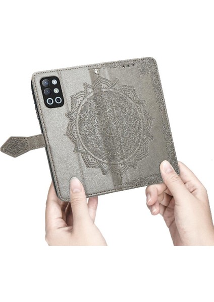 Oneplus 9r Darbeye Kapak Kapak Zarif Desen Deri Kılıf (Yurt Dışından)