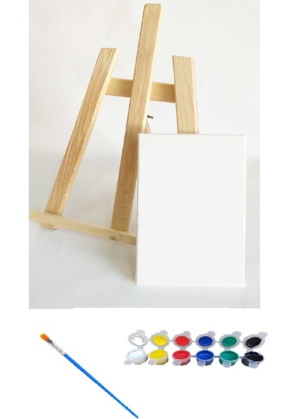 Sepeti Boyama Seti Tuval, Şövale, Akrilik Boya, Fırça