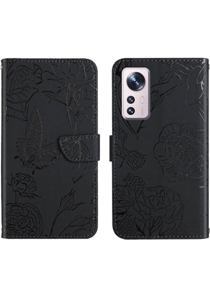 Xiaomi 12 Lite Için Kılıf Pu Deri Kapak Çevirin Darbeye Deri Kılıf ve (Yurt Dışından)