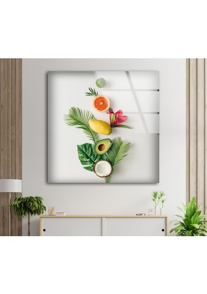 Meyveler Temperli Cam Duvar Tablosu