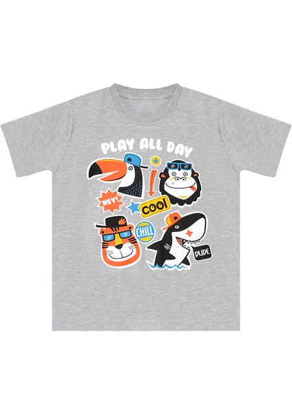 Cool Animals Erkek Çocuk T-Shirt Kapri Şort Takım indirimleri