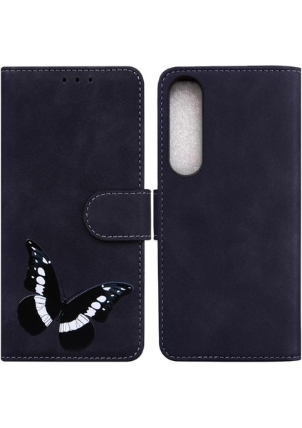 Sony Xperia 1 V Kelebek Flip Folio Kapak Cüzdan Renk Baskılı (Yurt Dışından)
