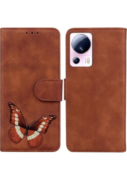 Xiaomi 13 Lite Flip Folio Kapak Cüzdan Kart Yuvaları Renk Baskılı (Yurt Dışından)