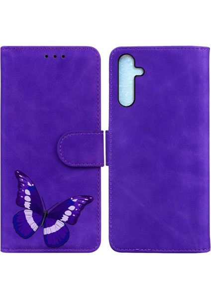 Samsung Galaxy A25 5g Flip Folio Kapak Renk Baskılı Kelebek (Yurt Dışından)