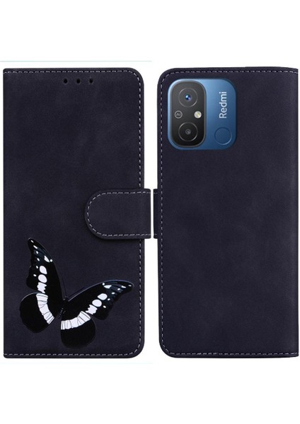 Xiaomi Poco C55 Flip Folio Kapak Cüzdan Kart Yuvaları Kelebek (Yurt Dışından)