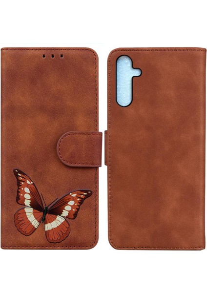 Samsung Galaxy A25 5g Flip Folio Kapak Renk Baskılı Kelebek (Yurt Dışından)