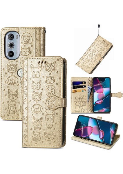 Moto Kenar 30 Pro Flip Kapak Için Kılıf Darbeye Karikatür Hayvanlar Kısa (Yurt Dışından) fiyatları