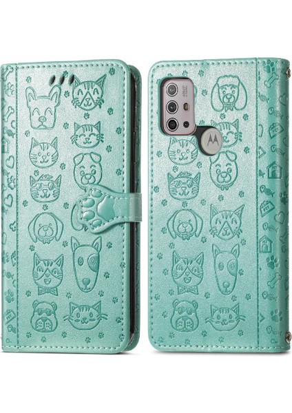 Moto G30 Kısa Kayış Karikatür Hayvanlar Için Kılıf Kapak Çevirin Darbeye Vaka (Yurt Dışından) fiyatları