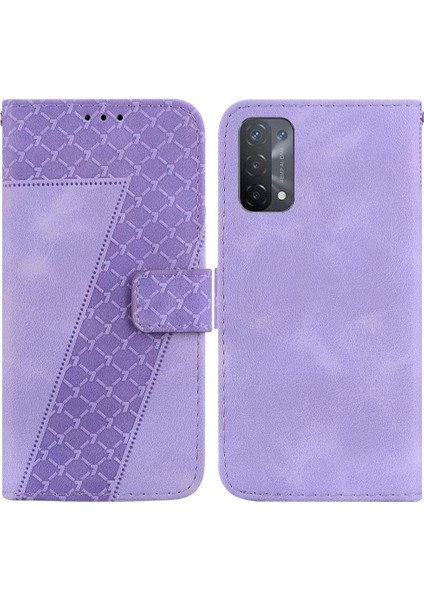 Oppo A74 5g Için Telefon KILIFI/A54 5g Kabartmalı Desen Flip Folio Kapak Pu (Yurt Dışından)