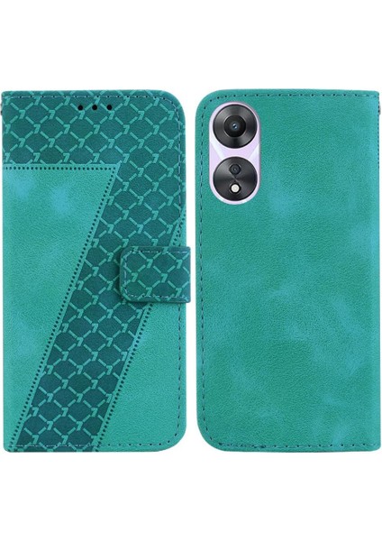 Telefon Kılıfı Için Oppo A78 5G/A58 5g Flip Folio Kapak Kabartmalı Desen Pu (Yurt Dışından)