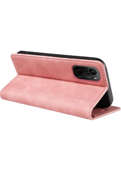 Xiaomi Poco F3 Manyetik Folio Cüzdan Koruyucu Pu Deri Kılıf (Yurt Dışından)