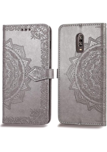 Oneplus 6t Darbeye Zarif Desen Deri Kılıf Kapak Çevirin (Yurt Dışından)