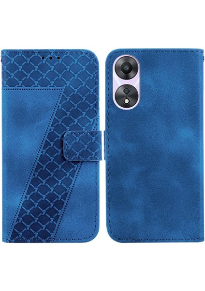 Telefon Kılıfı Için Oppo A78 5G/A58 5g Flip Folio Kapak Kabartmalı Desen Pu (Yurt Dışından)