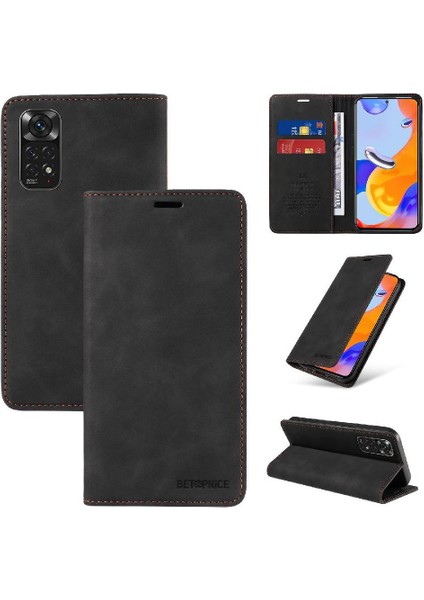 Xiaomi Redmi Için Not 11 4g Pu Deri Koruyucu Folio Cüzdan (Yurt Dışından)