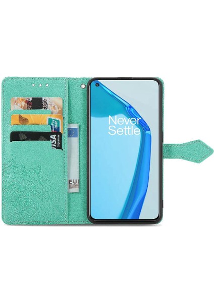 Oneplus 9r Darbeye Kapak Kapak Zarif Desen Deri Kılıf (Yurt Dışından)