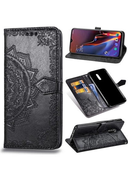 Oneplus 6t Darbeye Zarif Desen Deri Kılıf Kapak Çevirin (Yurt Dışından) fiyatları