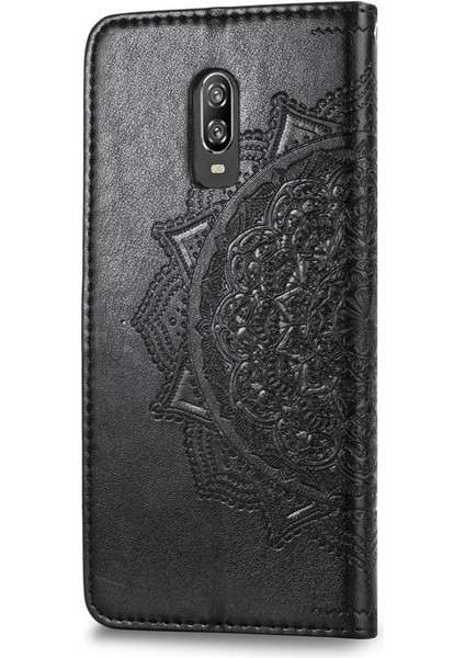 Oneplus 6t Darbeye Zarif Desen Deri Kılıf Kapak Çevirin (Yurt Dışından) modelleri
