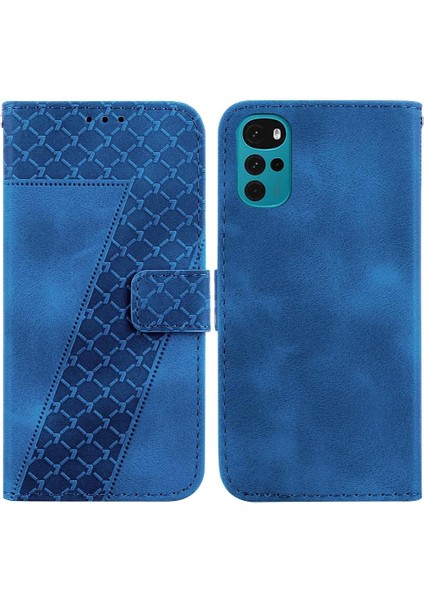 Motorola Moto G22 Pu Deri Kabartmalı Desen Kart Yuvası Için Telefon Kılıfı (Yurt Dışından)