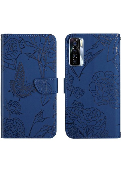 Tecno Camon 17 Pro Çiçekler ve Kelebekler Anti-Damla Koruma Için Kılıf (Yurt Dışından)