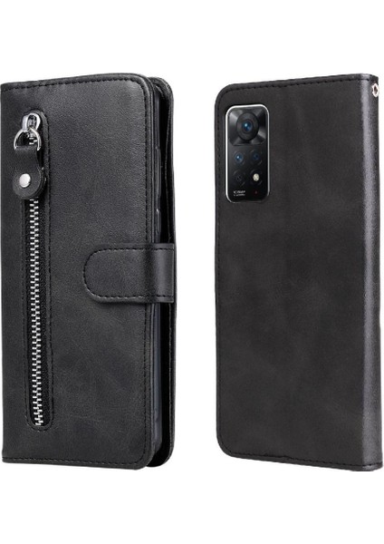 Xiaomi Redmi Not 11 Pro Deri Fermuar Koruyucu Kapak Kartı (Yurt Dışından)