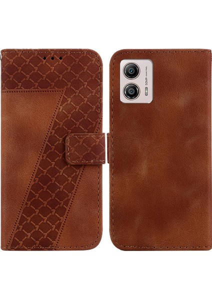 Motorola Moto G53 Için Telefon KILIFI/G23/MOTOROLA Kart Yuvası Fonksiyonu Cüzdan Desen (Yurt Dışından)