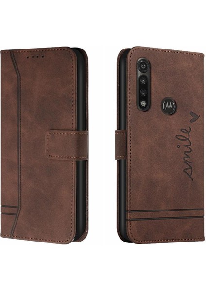 Motorola Moto G Güç 2020 Flip Folio Cüzdan Manyetik Kart Için Telefon Kılıfı (Yurt Dışından)