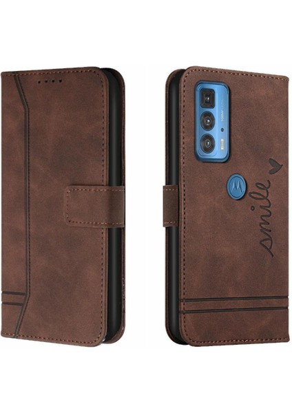 Motorola Moto Kenar 20 Pro Için Telefon Kılıfı El Kayışı Flip Folio Cüzdan Kart (Yurt Dışından)