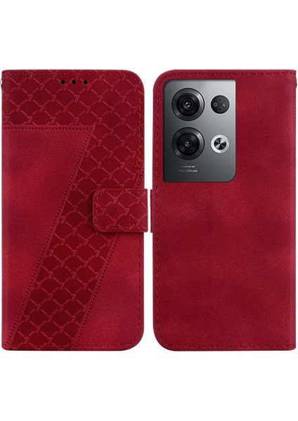 Telefon Kılıfı Için Oppo Oppo 8 Pro 5g Kart Yuvası Fonksiyonu Flip Folio Kapak Pu (Yurt Dışından)
