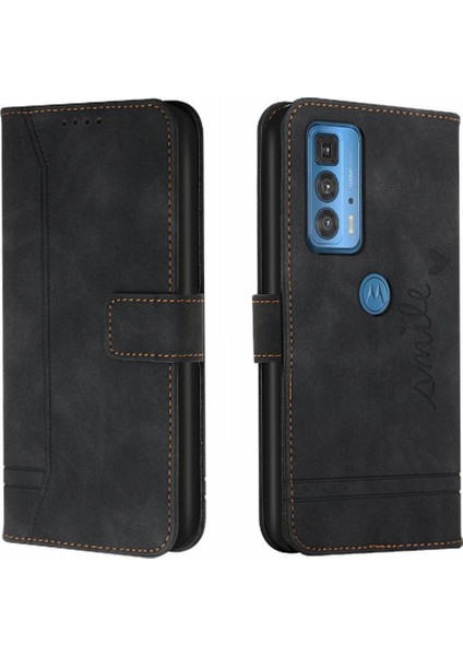 Motorola Moto Kenar 20 Pro Için Telefon Kılıfı El Kayışı Flip Folio Cüzdan Kart (Yurt Dışından)