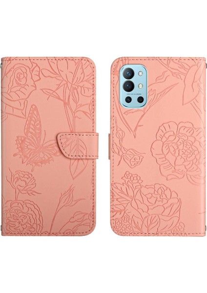 Bilek Kayışı Anti-Damla Koruma Çiçekler ve Kılıf ile Oneplus 9r Için Kılıf (Yurt Dışından)