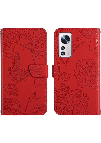 Xiaomi 12 Için Kılıf Pro Darbeye Deri Kılıf Pu Deri Kapak Çevirin ve (Yurt Dışından)