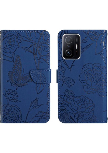 Xiaomi 11T/11T Pro Anti-Damla Koruma Çiçekler ve Kelebekler (Yurt Dışından)