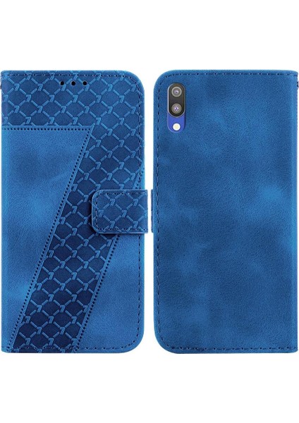 Telefon Kılıfı Için Samsung Galaxy A10/M10 Flip Folio Kapak Kabartmalı Desen Pu (Yurt Dışından)