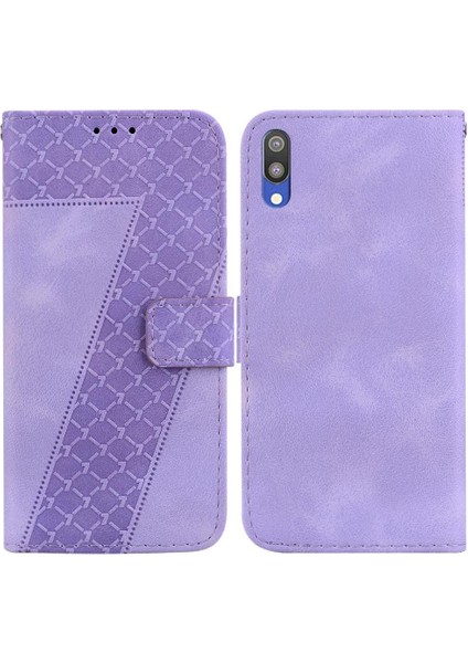 Telefon Kılıfı Için Samsung Galaxy A10/M10 Flip Folio Kapak Kabartmalı Desen Pu (Yurt Dışından)